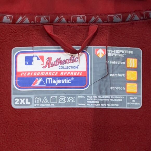 Arizona Diamondbacks Majestic Red On-Field Triple Climate 3-In-1 Jacket Mens 2XL - Picture 9 of 13